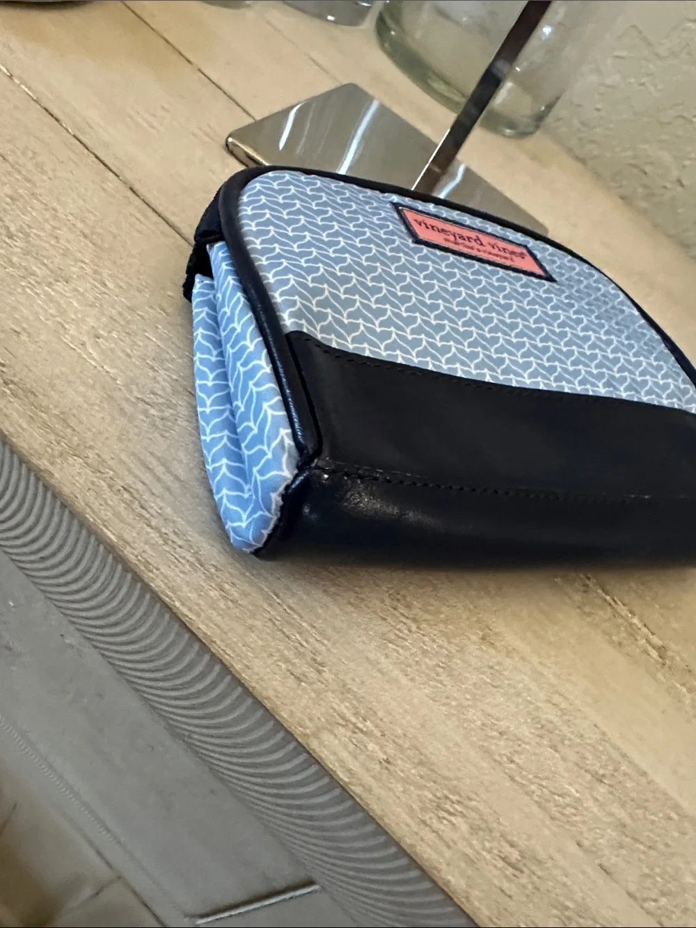 Vineyard Vines Light Blue & Navy Cosmetic Case